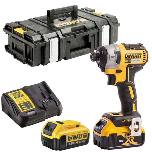 DeWalt DCF887N 18V Brushless Impact Driver with 2 x 4.0Ah Battery Charger & Case - MonkeyTools