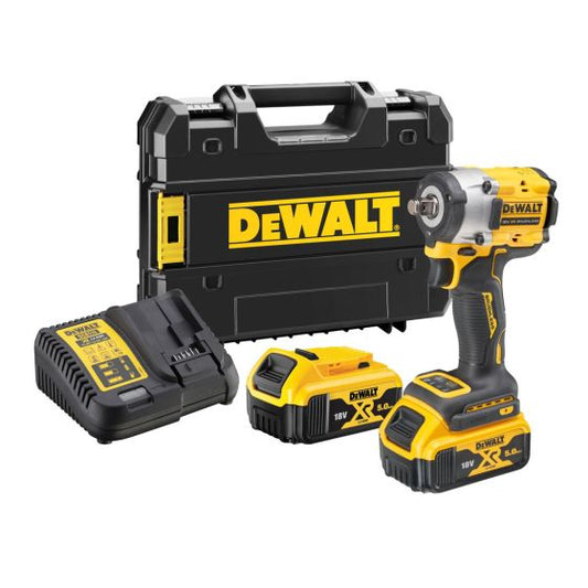DeWalt DCF921P2T-GB 18V XR Brushless 1/2" Impact Wrench 2x5Ah Batteries & Charger - MonkeyTools