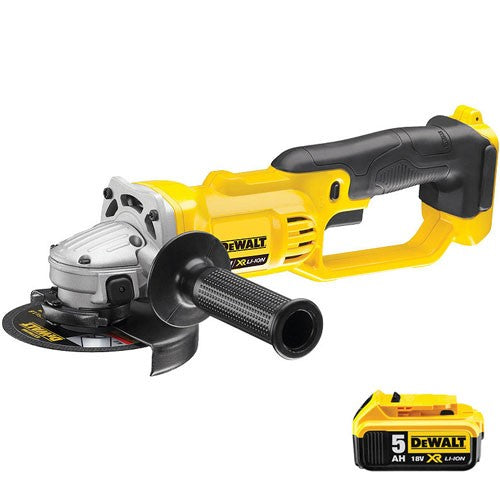DeWalt DCG412N 18V Cordless Angle Grinder 125mm With 1 x 5.0Ah Battery - MonkeyTools