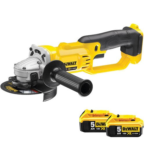 DeWalt DCG412N 18V Cordless Angle Grinder With 2 x 5.0Ah Batteries - MonkeyTools