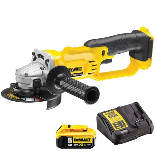 Dewalt DCG412N 18V Cordless Grinder Body + 1 x 5.0Ah Battery & Charger - MonkeyTools