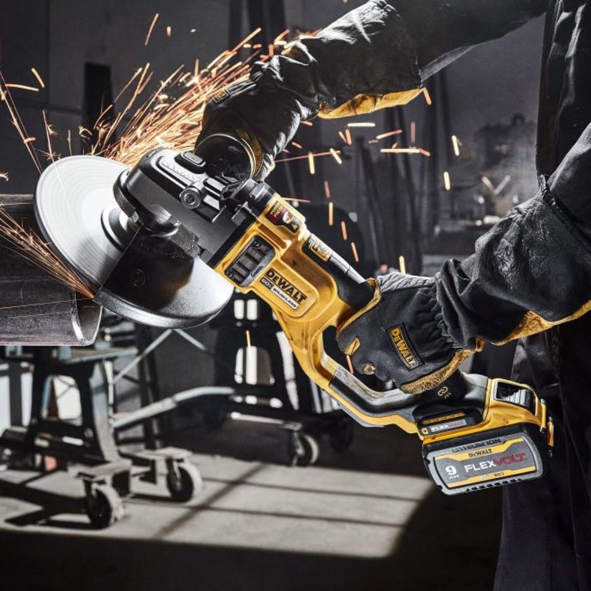 DeWalt DCG460X2 54V Brushless FlexVolt 230mm Angle Grinder with 2 x 9.0Ah Batteries, Charger & Case - MonkeyTools