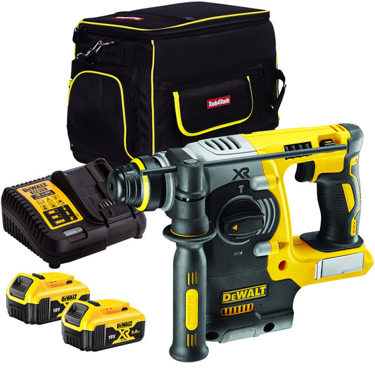 DeWalt DCH273N 18V Brushless SDS+ Rotary Hammer Drill with 2 x 5.0Ah Batteries & Charger in Bag - MonkeyTools