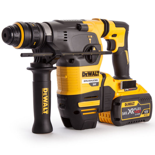 Dewalt DCH334X2 54V FlexVolt Brushless SDS+ Hammer Drill with 2 x 9.0Ah Batteries Charger & Case - MonkeyTools