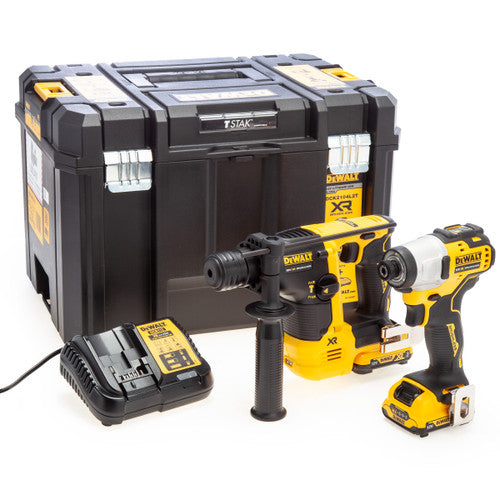 Dewalt DCK2104L2T XR Hammer & Impact Driver Twin Pack with 2x 3.0Ah Batteries 12V - MonkeyTools