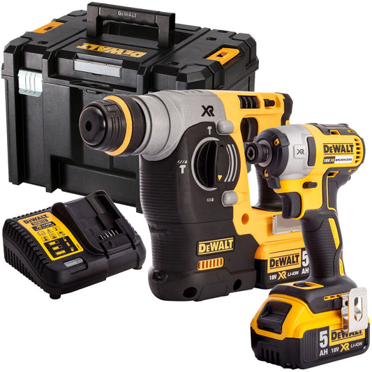 DeWalt DCK2532P2 18V XR Brushless Hammer Drill & Impact Driver With 2 x 5.0Ah Batteries Charger - MonkeyTools