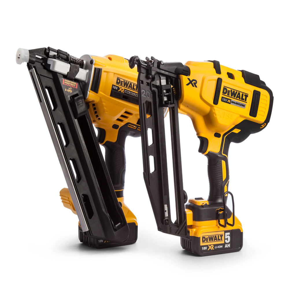 Dewalt DCK264P2T 18V Twin Pack Brushless Nailer 2 x 5.0Ah Battery Charger & TSTAK - MonkeyTools