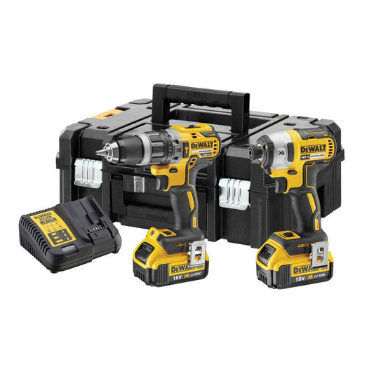 Dewalt DCK266M2T 18V Brushless Twin Kit with 2 x 4.0Ah Battery Charger & TSTAK Box - MonkeyTools