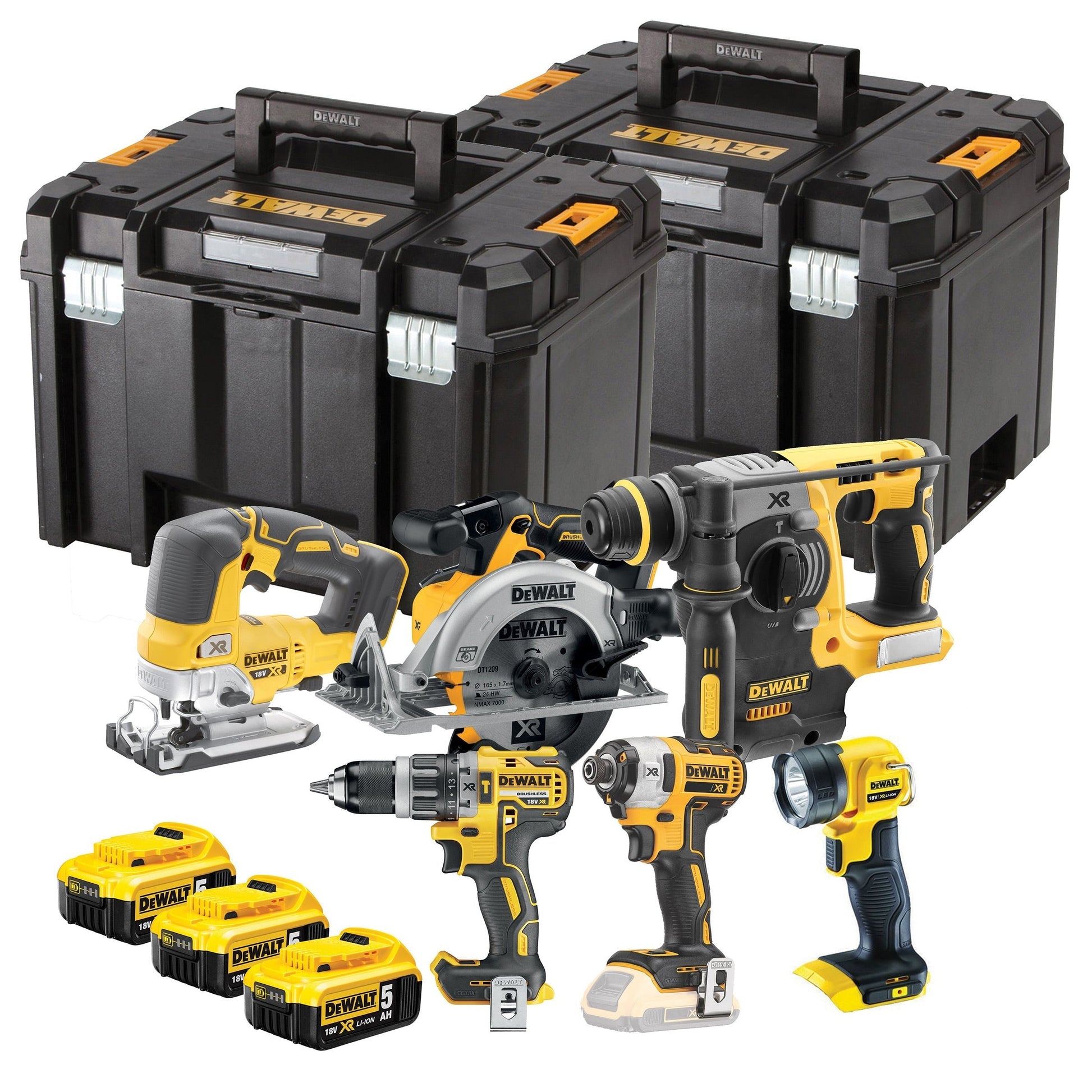 DeWalt DCK690P3T 18V Brushless 6 Piece Tool Kit with 3 x 5.0Ah Batteries - MonkeyTools