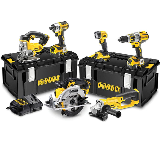 Dewalt DCK694P3-GB 18V XR Brushless 6 Piece Kit with 3 x 5.0Ah Battery Charger & Case - MonkeyTools