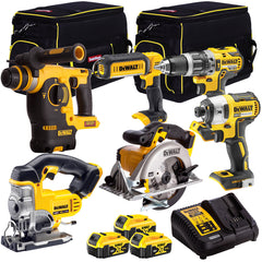 Dewalt DCK6991T4T 18V 6 Piece Combo Kit with 3 x 5.0Ah Batteries Charger & Bag