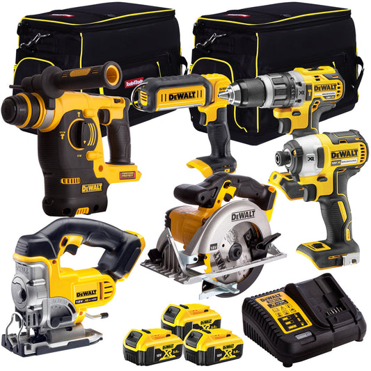 Dewalt DCK6991T4T 18V 6 Piece Combo Kit with 3 x 5.0Ah Batteries Charger & Bag - MonkeyTools