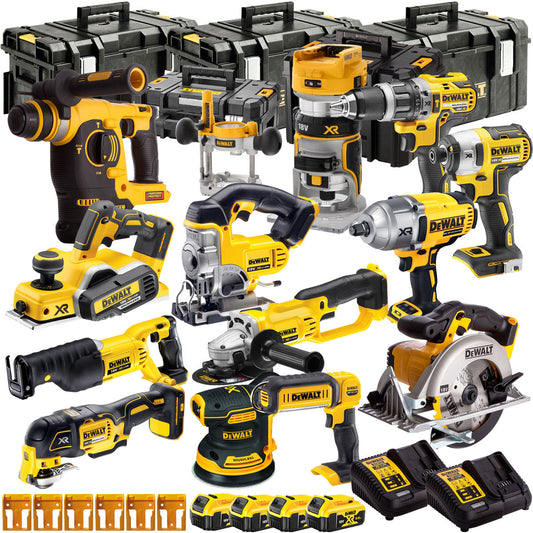 Dewalt DCKT4T13B4 18V 4 x 5.0Ah Battery & Charger XR Li-Ion 13 Piece Toughsystem Kit - MonkeyTools