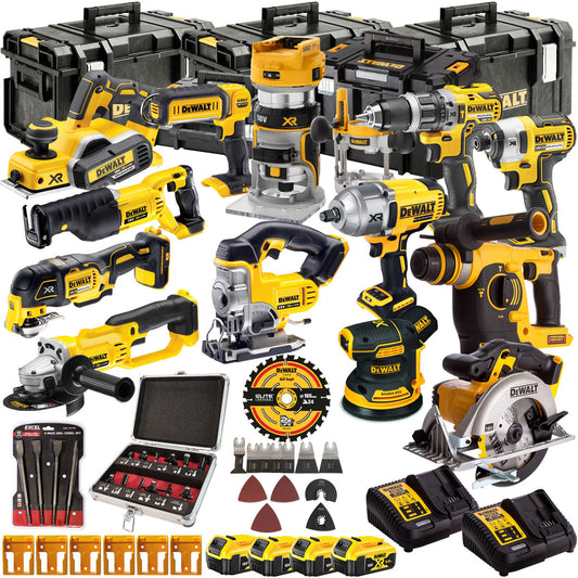 Dewalt DCKT4T13B4A 18V 4 x 5.0Ah Batteries XR Li-Ion 13 Piece Toughsystem Kit with Accessories Set - MonkeyTools