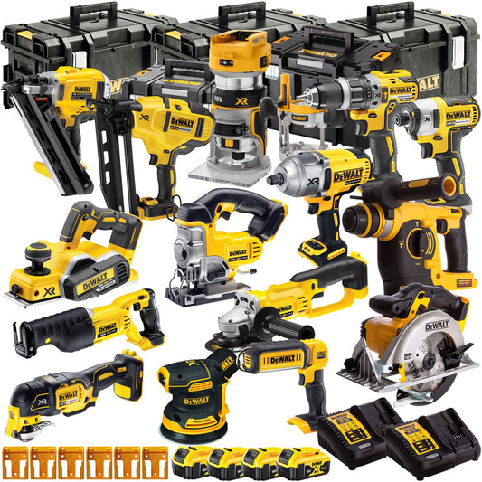 Dewalt DCKT4T15B4 18V 4 x 5.0Ah Battery & Charger XR Li-Ion 15 Piece Toughsystem Kit - MonkeyTools