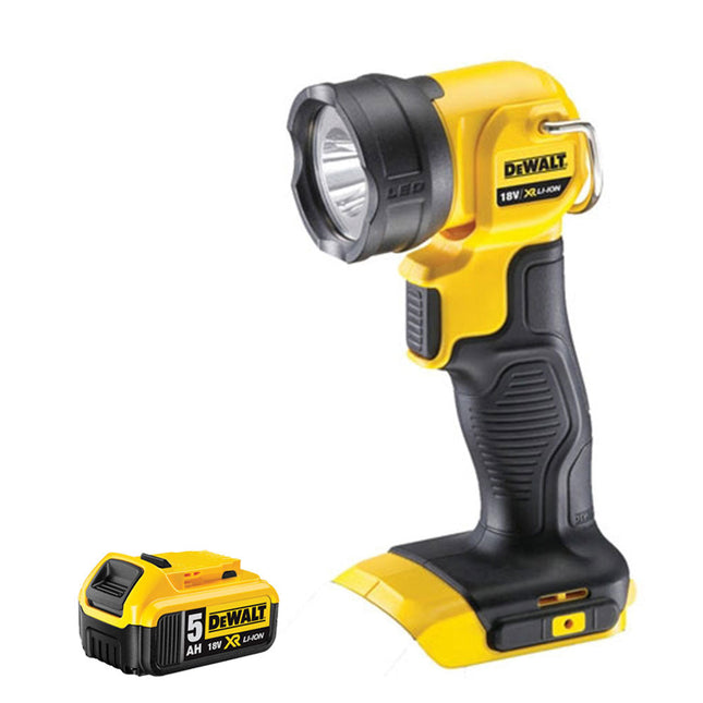 DeWalt DCL040N 18V Cordless Work Light Torch with 1 x 5.0Ah Battery - MonkeyTools