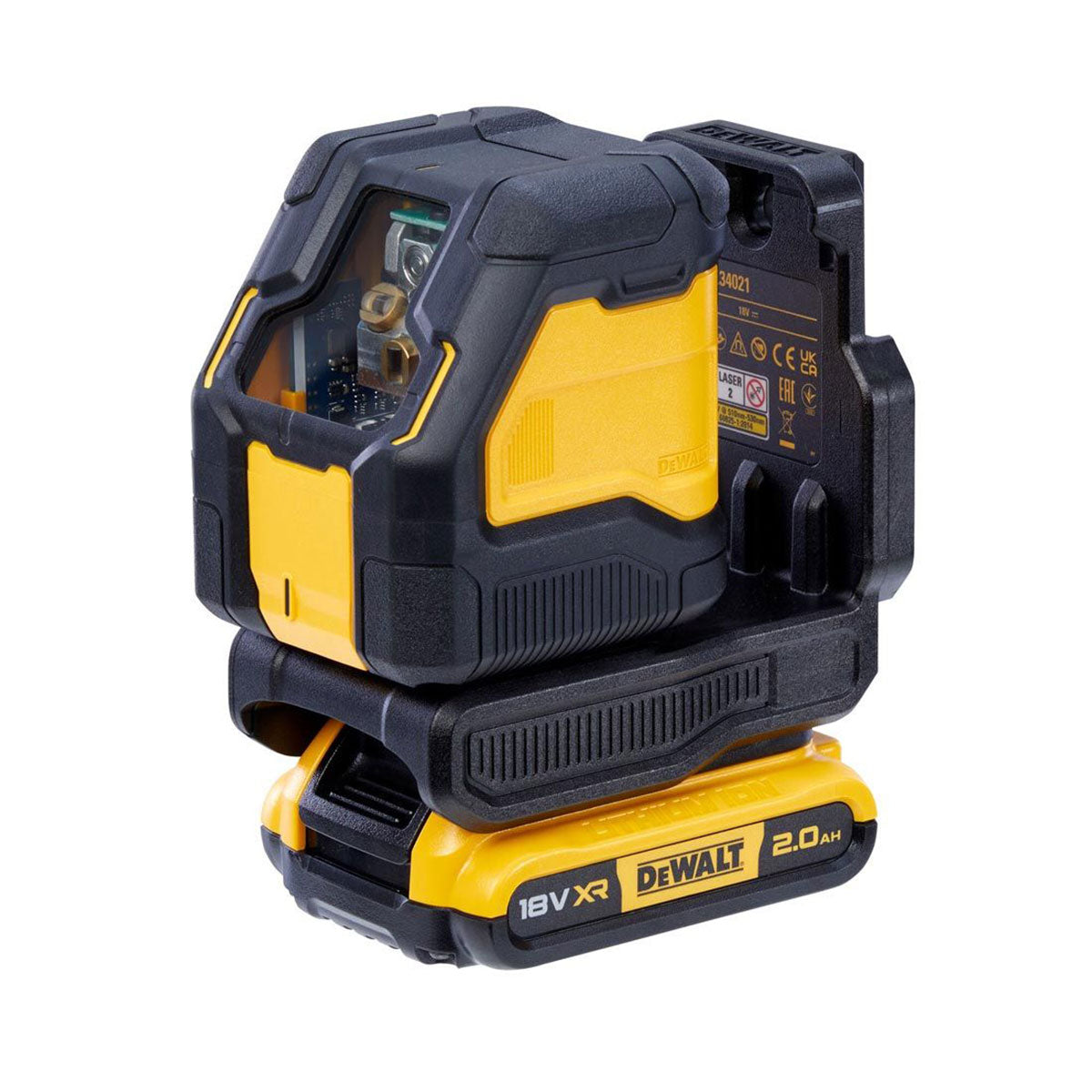 Dewalt DCLE34021D1-GB 18V XR Green Cross Line Laser 1 x 2.0Ah Battery Charger & Case - MonkeyTools