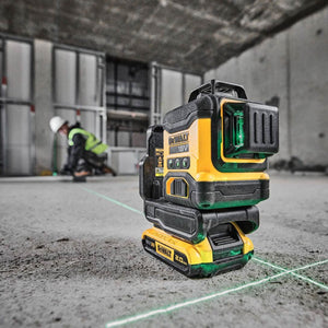 Dewalt DCLE34031D1 18V Compact 3 x 360 Green Laser with 1 x 2.0Ah Battery, Charger & Case - MonkeyTools