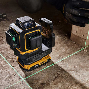 Dewalt DCLE34031D1 18V Compact 3 x 360 Green Laser with 1 x 2.0Ah Battery, Charger & Case - MonkeyTools