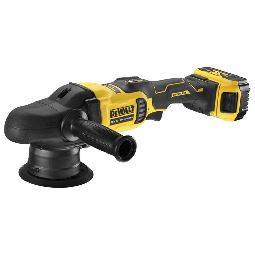 Dewalt DCM848P2 18V Brushless 125mm Dual Action Polisher 2 x 5.0Ah Battery Charger & Bag - MonkeyTools