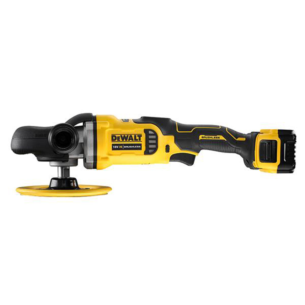 Dewalt DCM849P2 18V Brushless XR Rotary Polisher With 2 x 5.0Ah Batteries Charger & Bag - MonkeyTools