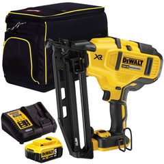 DeWalt DCN660N 18V Brushless Second Fix Nailer with 1 x 5.0Ah Battery Charger & 20" Bag