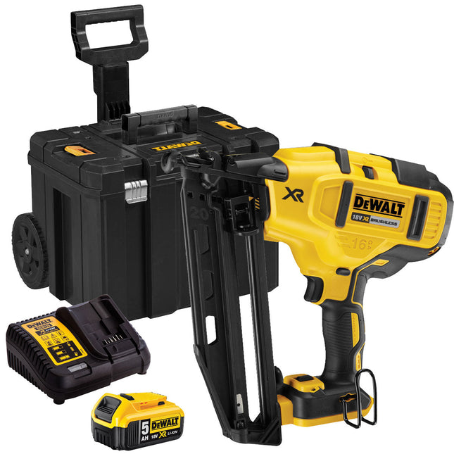 DeWalt DCN660N 18V Brushless Second Fix Nailer with 1 x 5.0Ah Battery & Charger T4TKIT-827 - MonkeyTools