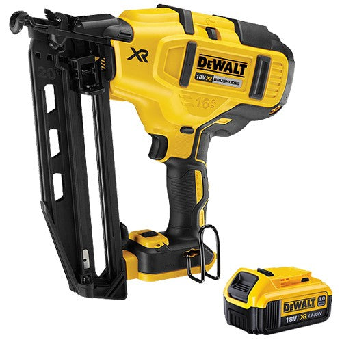 DeWalt DCN660N 18V XR Brushless Second Fix Nailer with 1 x 4.0Ah Battery - MonkeyTools