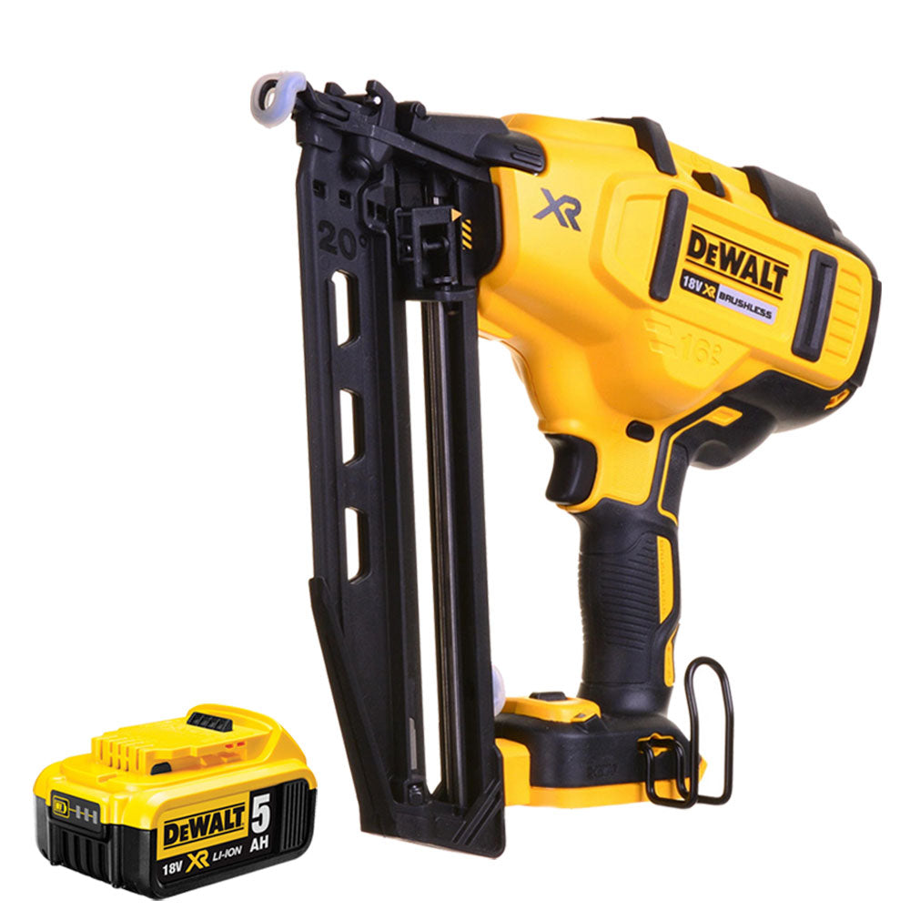 DeWalt DCN660N 18V XR Brushless Second Fix Nailer with 1 x 5.0Ah Battery - MonkeyTools