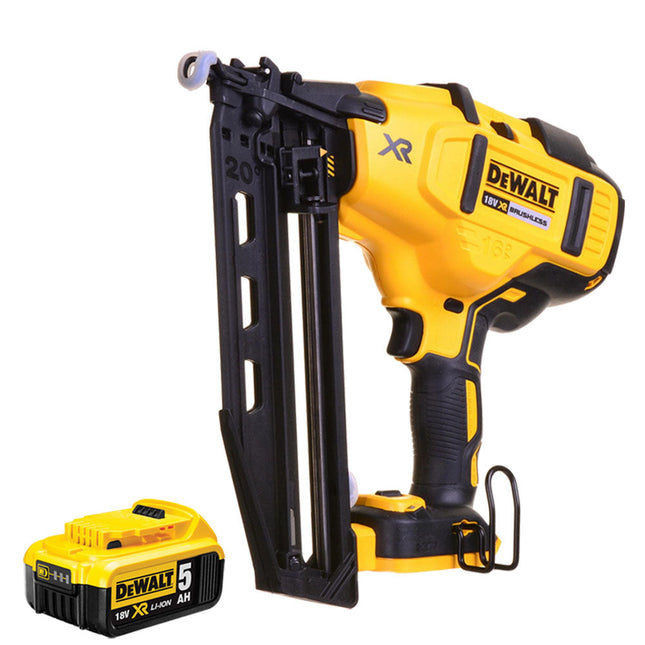DeWalt DCN660N 18V XR Brushless Second Fix Nailer with 1 x 5.0Ah Battery - MonkeyTools