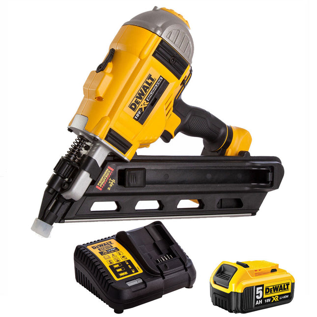 Dewalt DCN692 18V Brushless 90mm First Fix Framing Nailer 90mm with 1 x 5.0Ah Battery & Charger - MonkeyTools