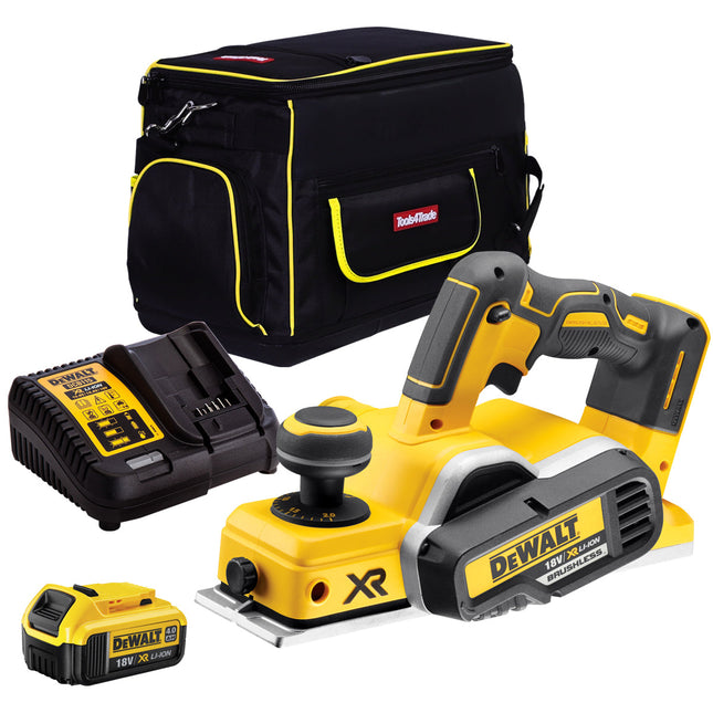DeWalt DCP580N 18V Brushless Planer with 1 x 4.0Ah Battery & Charger in Bag - MonkeyTools
