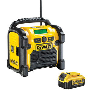 Dewalt DCR020 240V Compact DAB Radio with 1 x 4.0Ah Battery - MonkeyTools