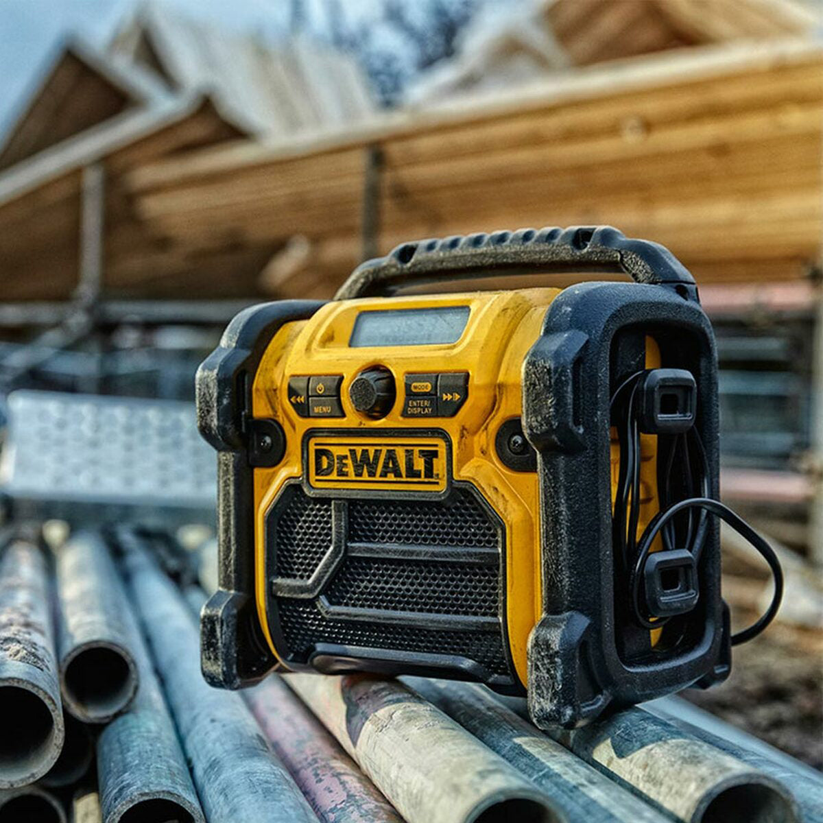 Dewalt DCR020 XR 10.8V 18V Compact DAB Digital Jobsite Radio 240V Body Only - MonkeyTools