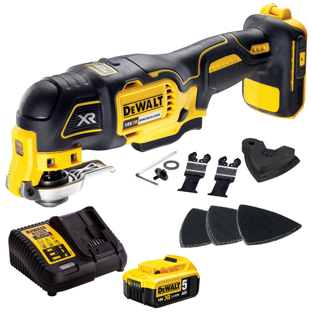 Dewalt DCS355N 18V Brushless Oscillating Multi-Tool With 5.0Ah Battery & Charger - MonkeyTools