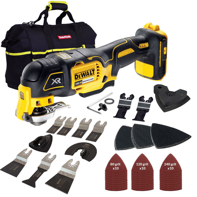Dewalt DCS355N 18V Brushless Oscillating Multitool Body with Accessories Set & Bag - MonkeyTools