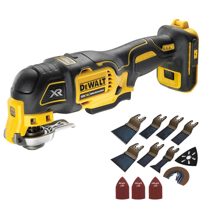 Dewalt DCS356N 18V Oscillating Brushless Multitool with 39 Piece Accessories Set - MonkeyTools