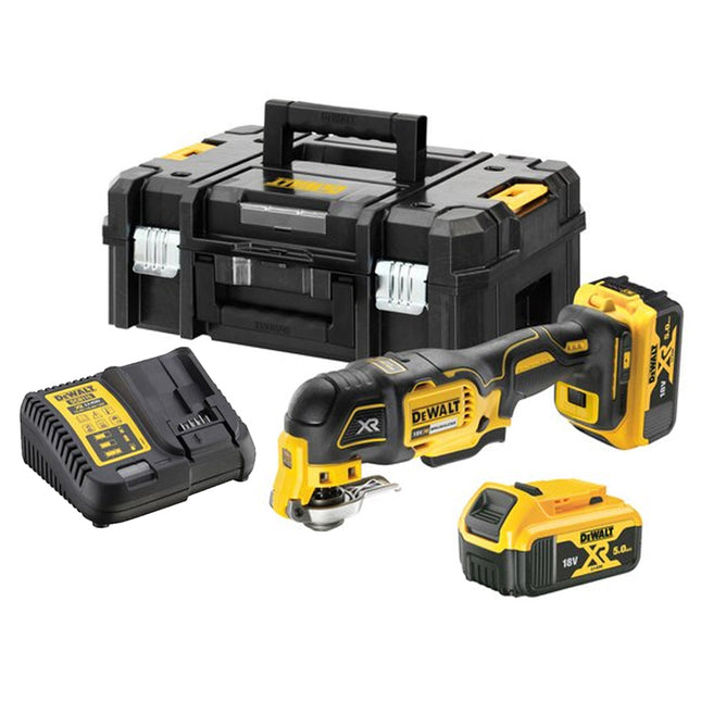 Dewalt DCS356P2 18V XR Brushless Oscillating Multi-Tool With 2 x 5.0Ah Batteries Charger In Case - MonkeyTools