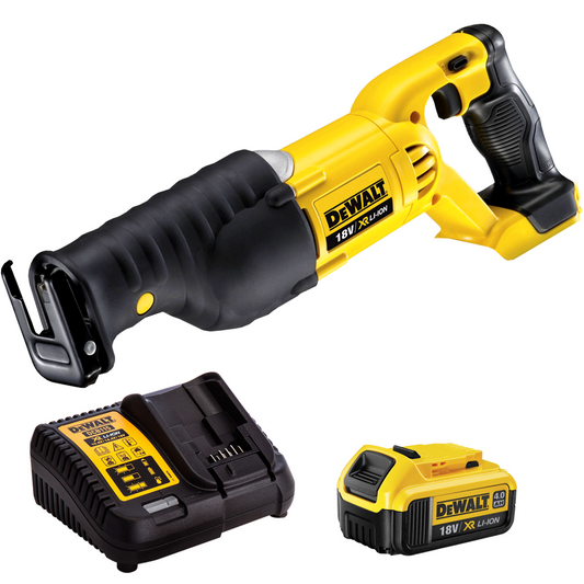 DeWalt DCS380N 18V XR Reciprocating Saw with 1 x 4.0Ah Battery Charger - MonkeyTools