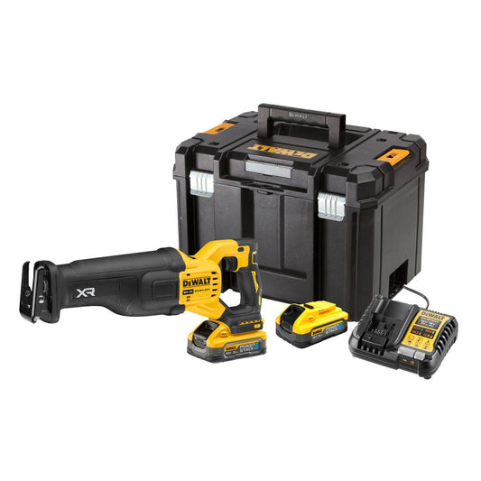 DeWalt DCS386H2T 18V XR Brushless Reciprocating Saw with 2 x 5.0Ah Powerstack Battery, Charger & Case - MonkeyTools