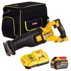 Dewalt DCS388N 54V Flexvolt Brushless Reciprocating Saw with 1 x 9.0Ah Battery Charger & 20