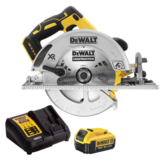 DeWalt DCS572N 18V Brushless 184mm Circular Saw with 1 x 4.0Ah Battery & Charger - MonkeyTools