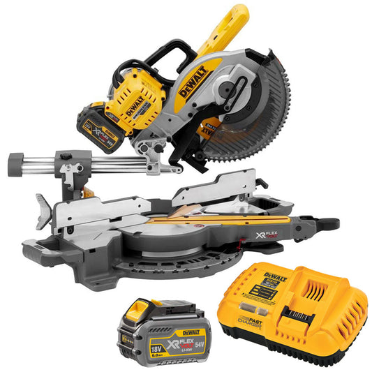 Dewalt DCS727T2-GB 54V XR Flexvolt Brushless Slide Mitre Saw With 2 x 6.0Ah Batteries Charger - MonkeyTools