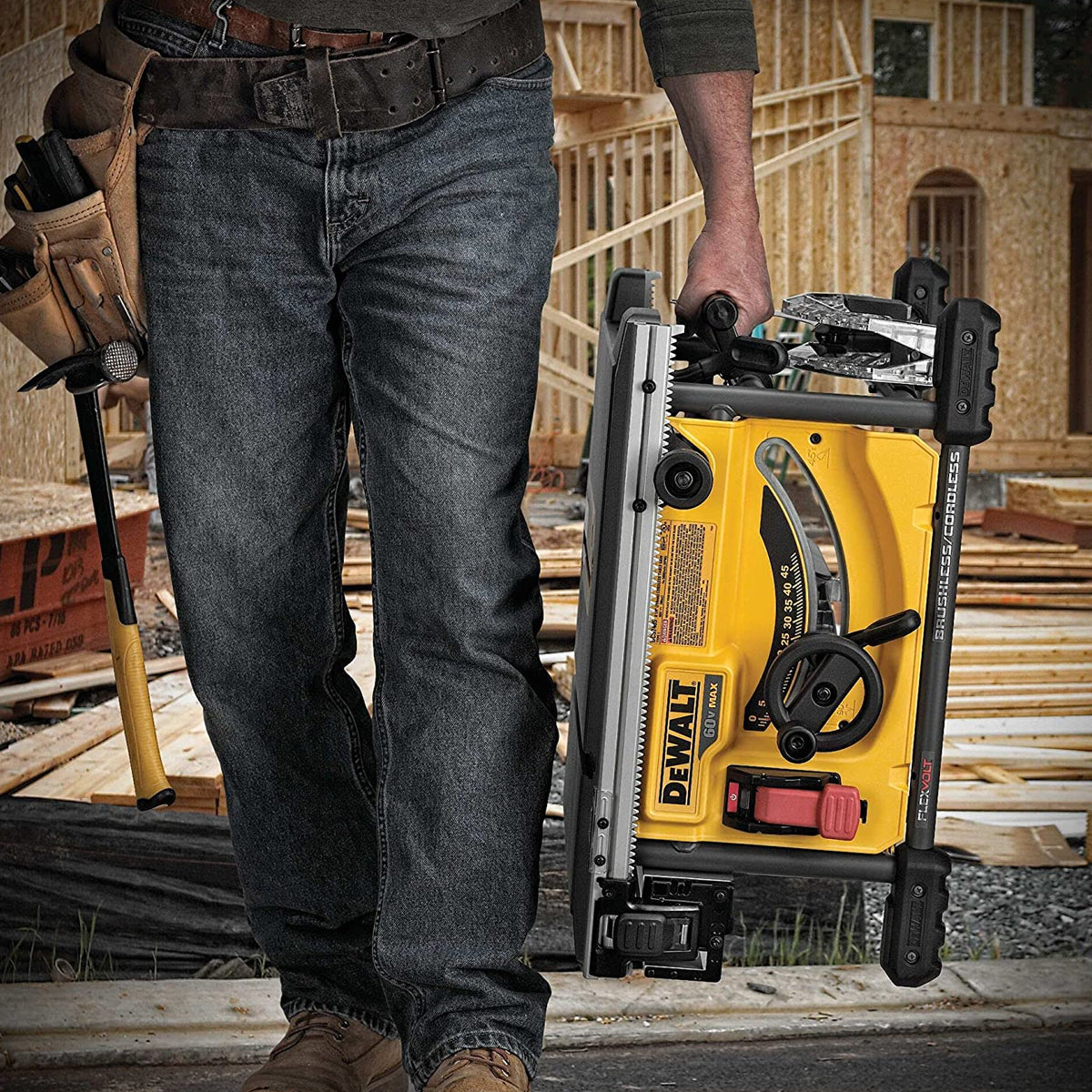 Dewalt DCS7485T2 54V Flexvolt 210mm Table Saw with 2 x 6.0Ah Batteries & Charger - MonkeyTools