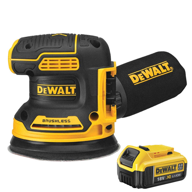 Dewalt DCW210N 18V Brushless 125mm Orbital Sander With 1 x 4Ah Battery - MonkeyTools