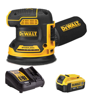 Dewalt DCW210N 18V Brushless 125mm Sander with 1 x 4.0Ah Battery & Charger - MonkeyTools