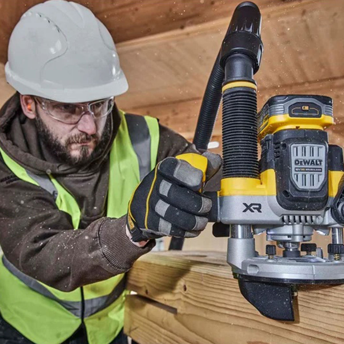 Dewalt DCW620H2-GB 18V XR Brushless 1/2" Plunge Router with 2 x 5.0Ah Powerstack Battery Charger & TSTAK Case - MonkeyTools