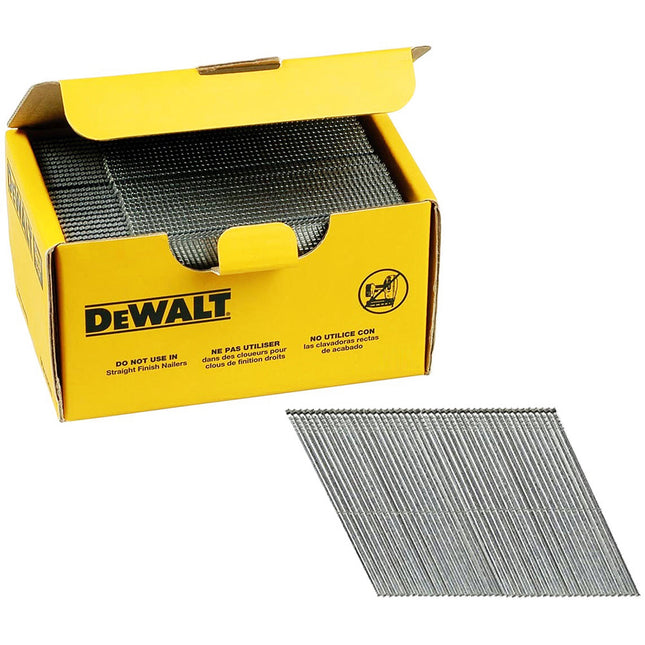 DeWalt DNBA1632GZ 16G 32mm Angled Galvanised 2nd Fix Nails 2500pk - MonkeyTools
