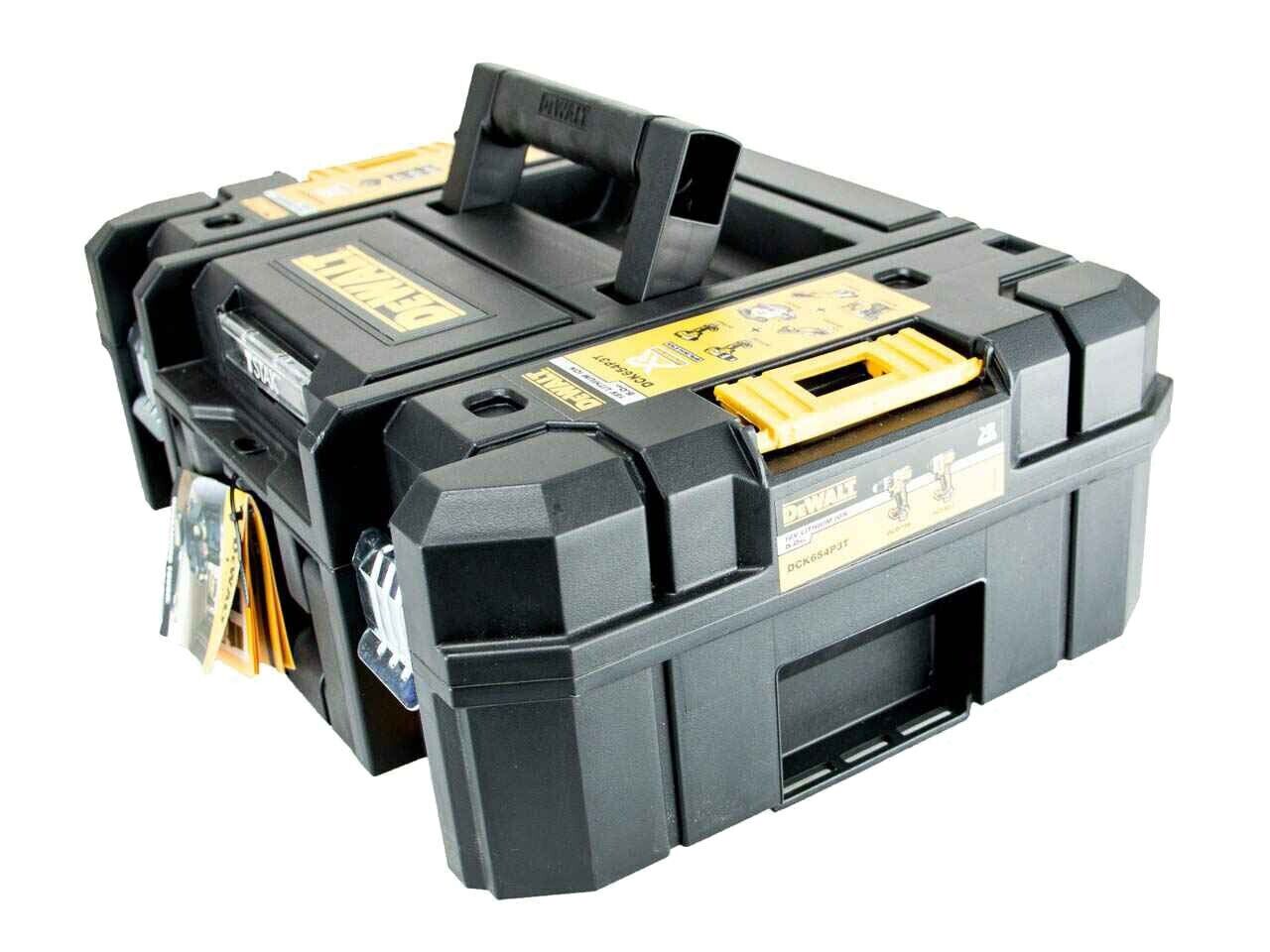DEWALT 170703 X2 13.5L T-STAK II Twin Tool Case Empty 2pk Padlocked Lockable - MonkeyTools