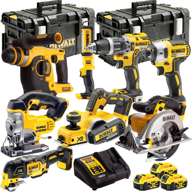 Dewalt 8 Piece 18V Li-ion Kit 3 x 5.0Ah Batteries & Charger DEW-KIT-3M - MonkeyTools
